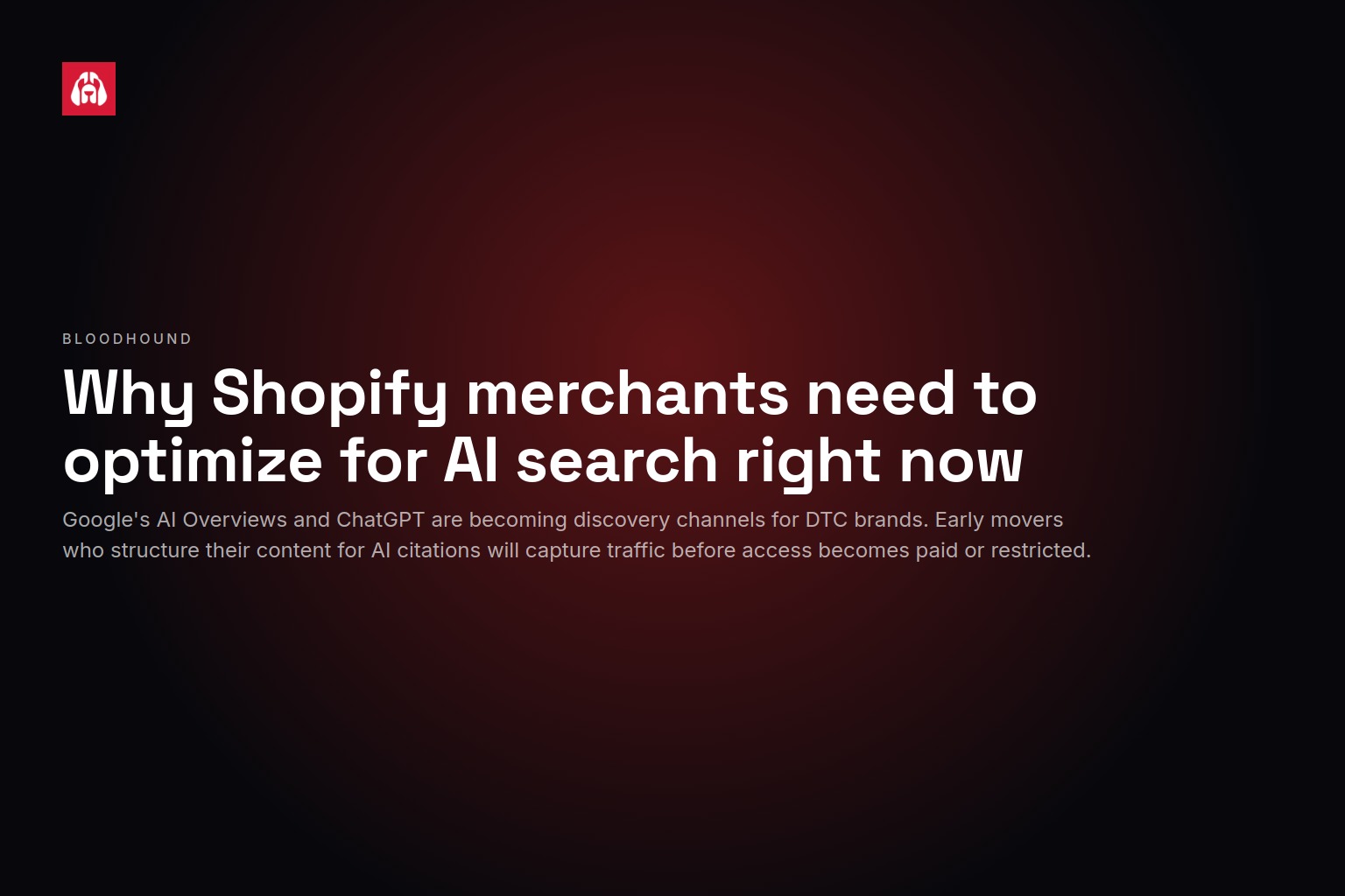 Why Shopify merchants need to optimize for AI search right now