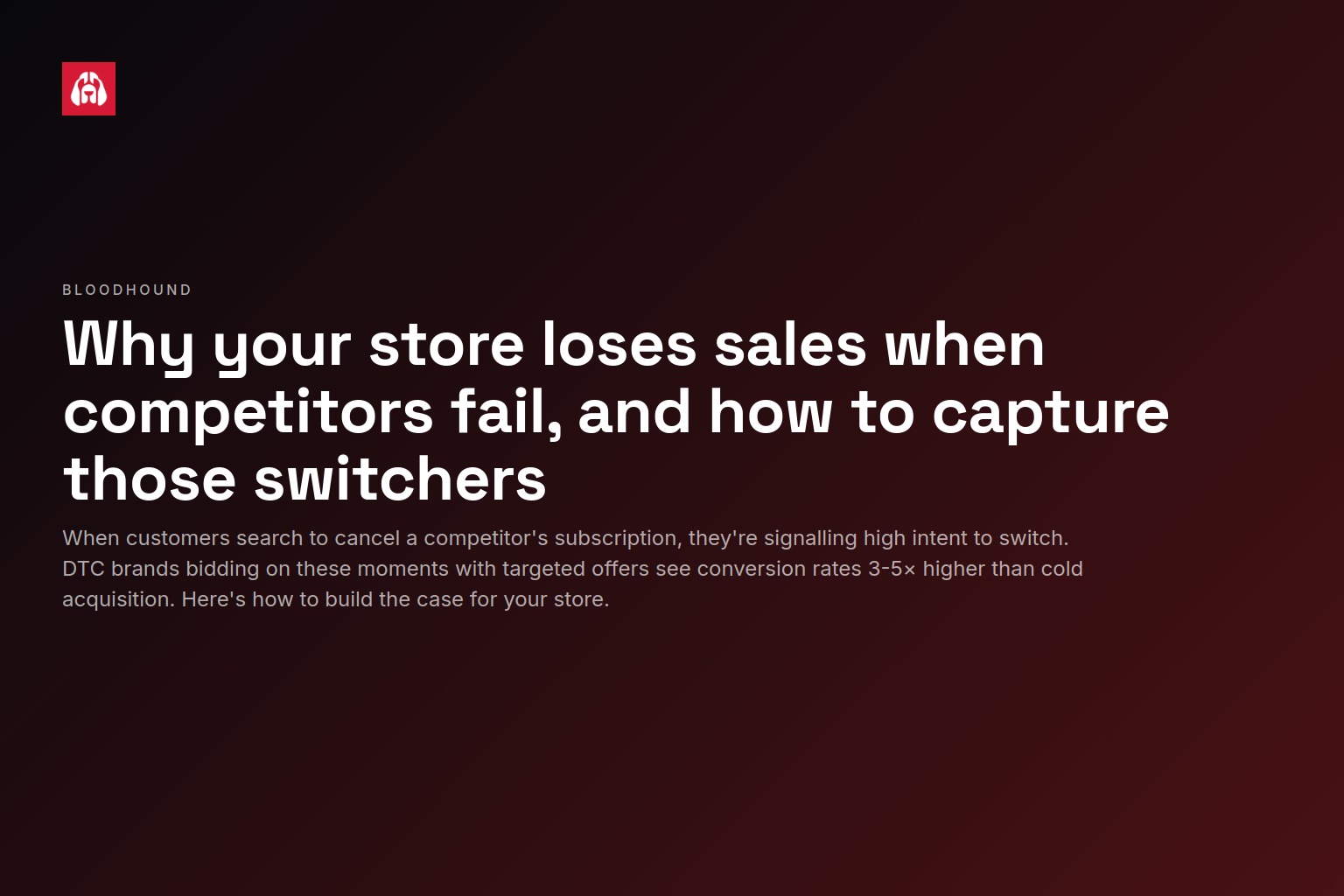 Why your store loses sales when competitors fail, and how to capture those switchers